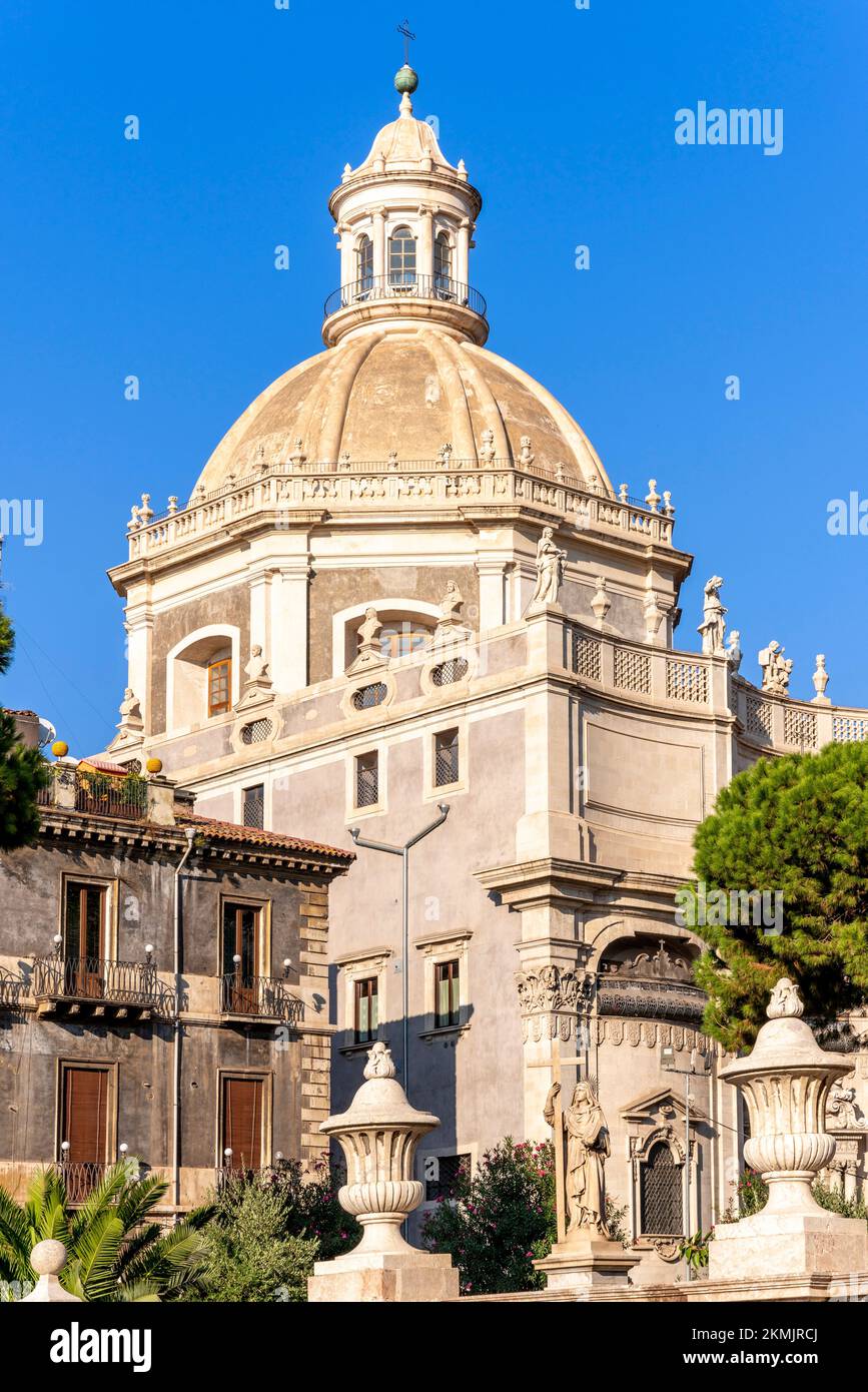 The Exterior of St. Agatha Abbey (Badia di S.Agata) Catania, Sicily