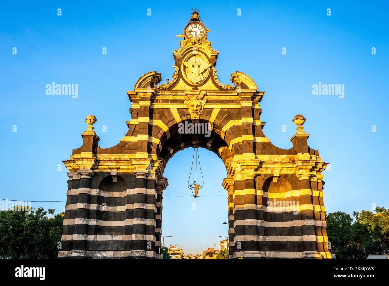 Porta Garibaldi, Catania, Sicily, Italy. Stock Photo