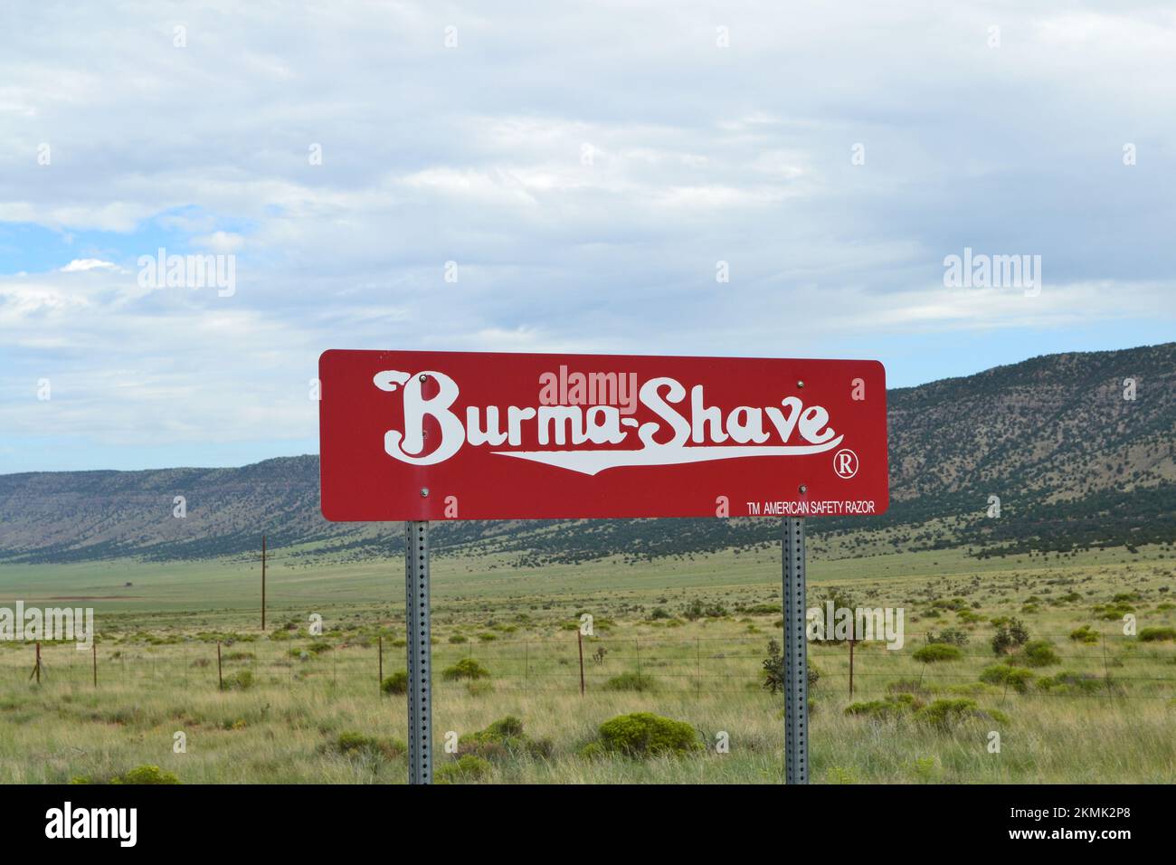 Burma Shave roadside sign Stock Photo