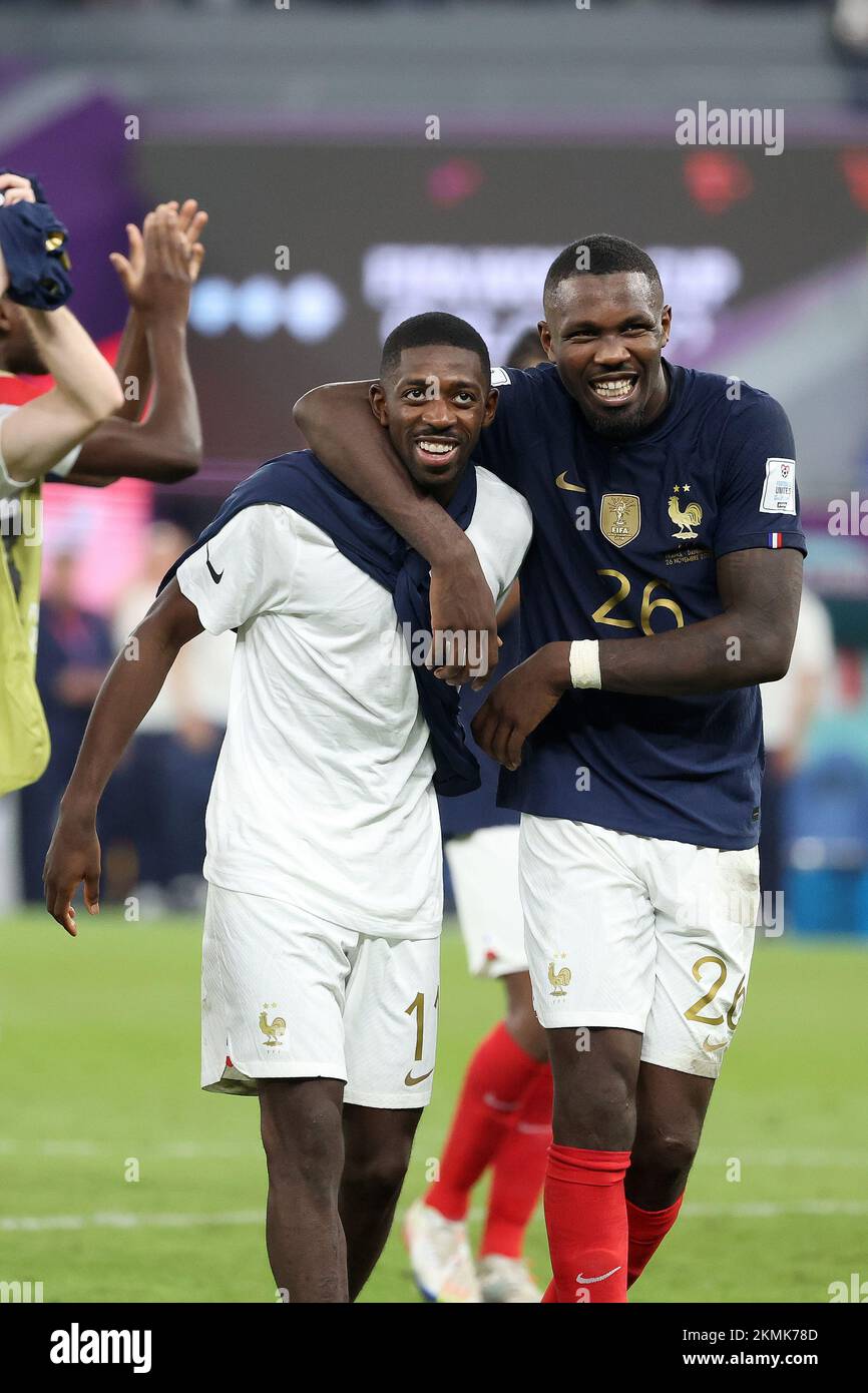 Ousmane Dembele Of France, Marcus Thuram Of France Celebrate Winning ...