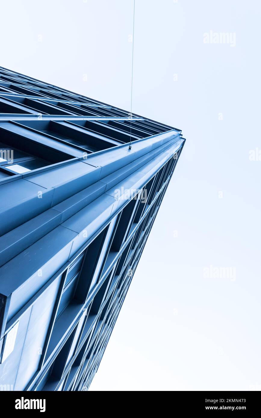 A low angle closeup shot of a rising skyscraper Stock Photo