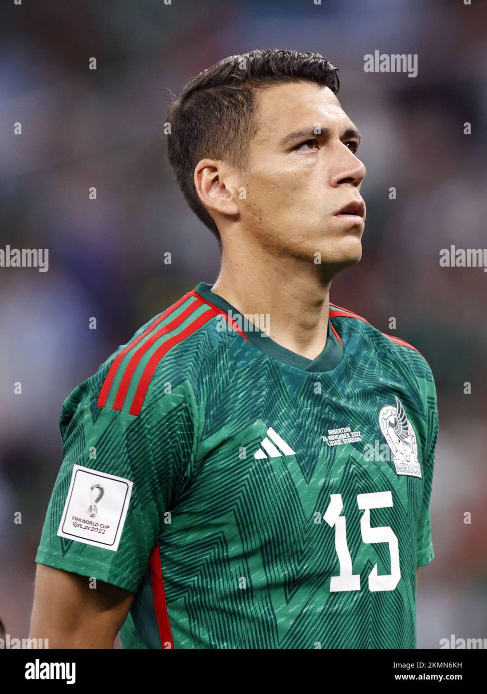 LUSAIL CITY - Hector Moreno of Mexico during the FIFA World Cup Qatar 2022 group C match between Argentina and Mexico at Lusail Stadium on November 26, 2022 in Lusail City, Qatar. AP | Dutch Height | MAURICE OF STONE Stock Photo