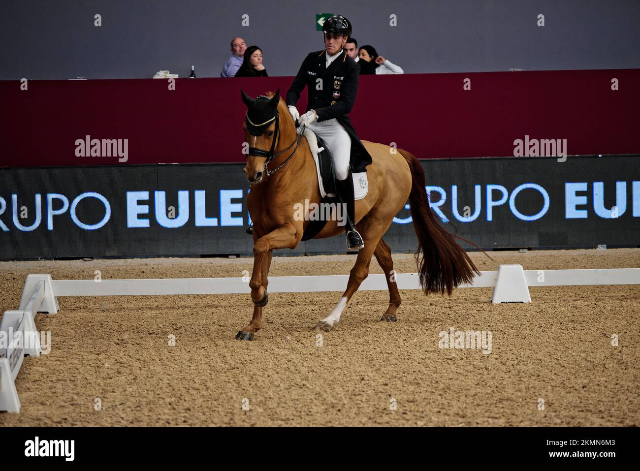 IFEMA, Madrid, Spain. 26th Nov, 2022. Madrid Horse Week 2022, FEI Dressage World Cup, Eulen Grand Prix Freestyle. Frederic Wandres in the picture. Madrid, Spain. Credit: EnriquePSans/Alamy Live News Stock Photo