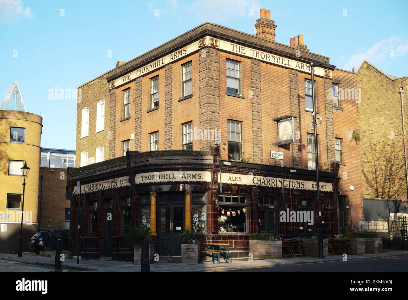 Front view of The Thornhill Arms pub on Caledonian Road in London. Stock Photo