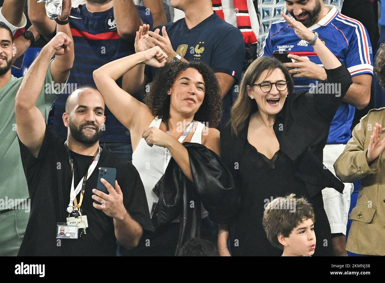 Fayza Lamari, Mother’s of Kylian Mbappe attends France v Danemark match