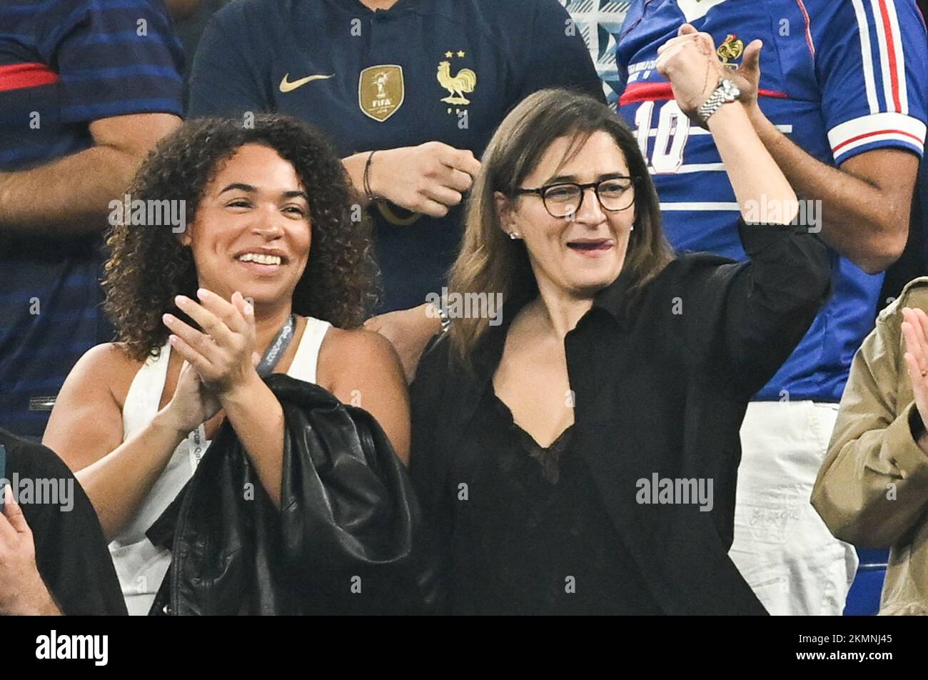 Fayza Lamari, Mother’s of Kylian Mbappe attends France v Danemark match