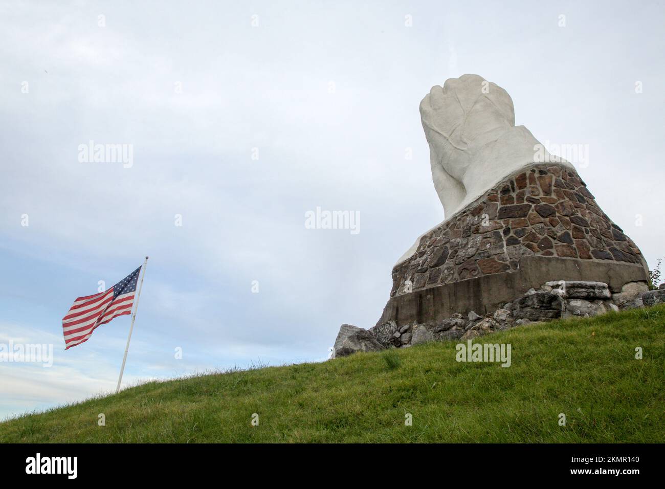 Praying hands Monument along Historic Route 66, b City, Missouri