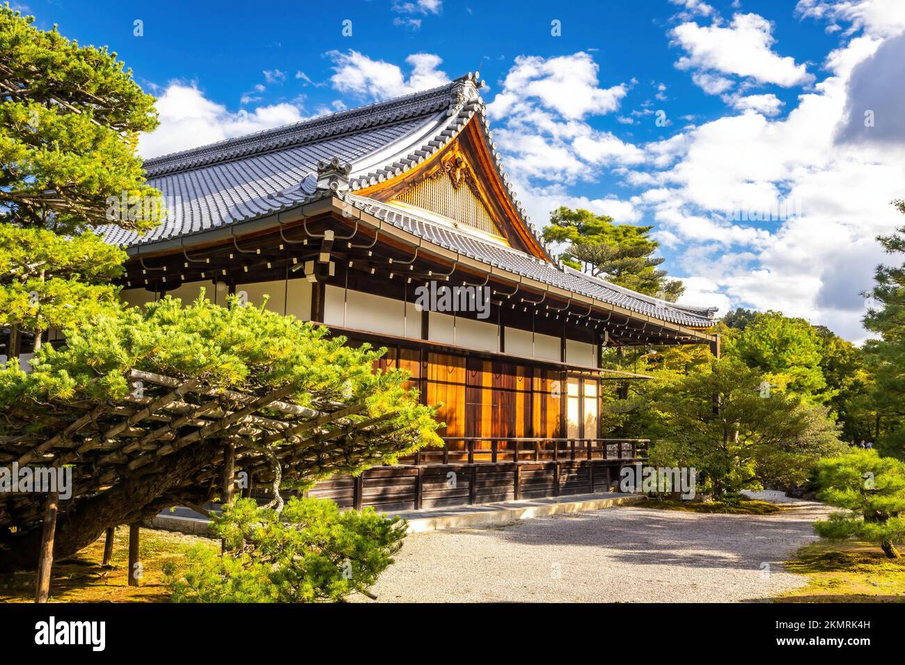 Kinkaku-ji shrine living quarters building architecture in Kyoto Japan ...