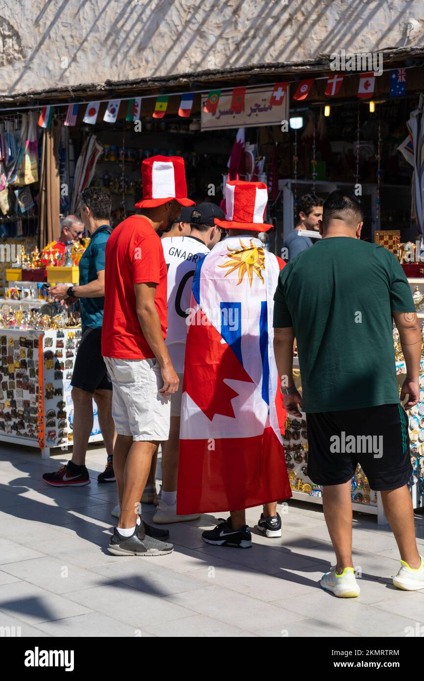 International football fan in Souq Waqif Doha during FIFA World Cup 2022 Qatar Stock Photo Alamy