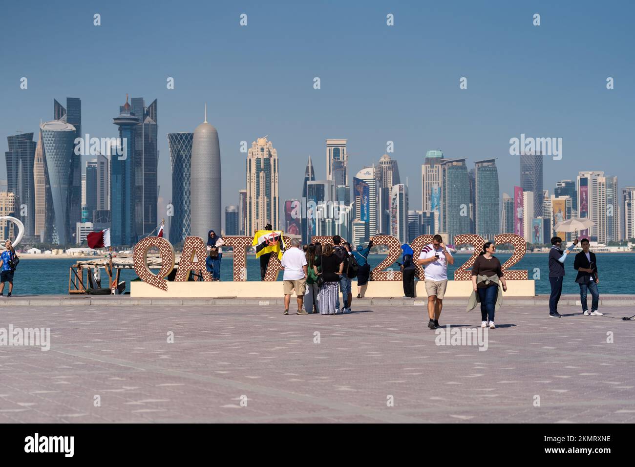 International football fan in Doha corniche during FIFA World Cup 2022 Qatar Stock Photo Alamy
