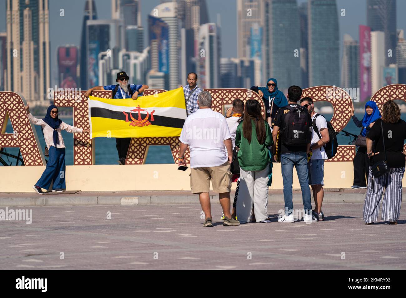 International football fan in Doha corniche during FIFA World Cup 2022 Qatar Stock Photo Alamy