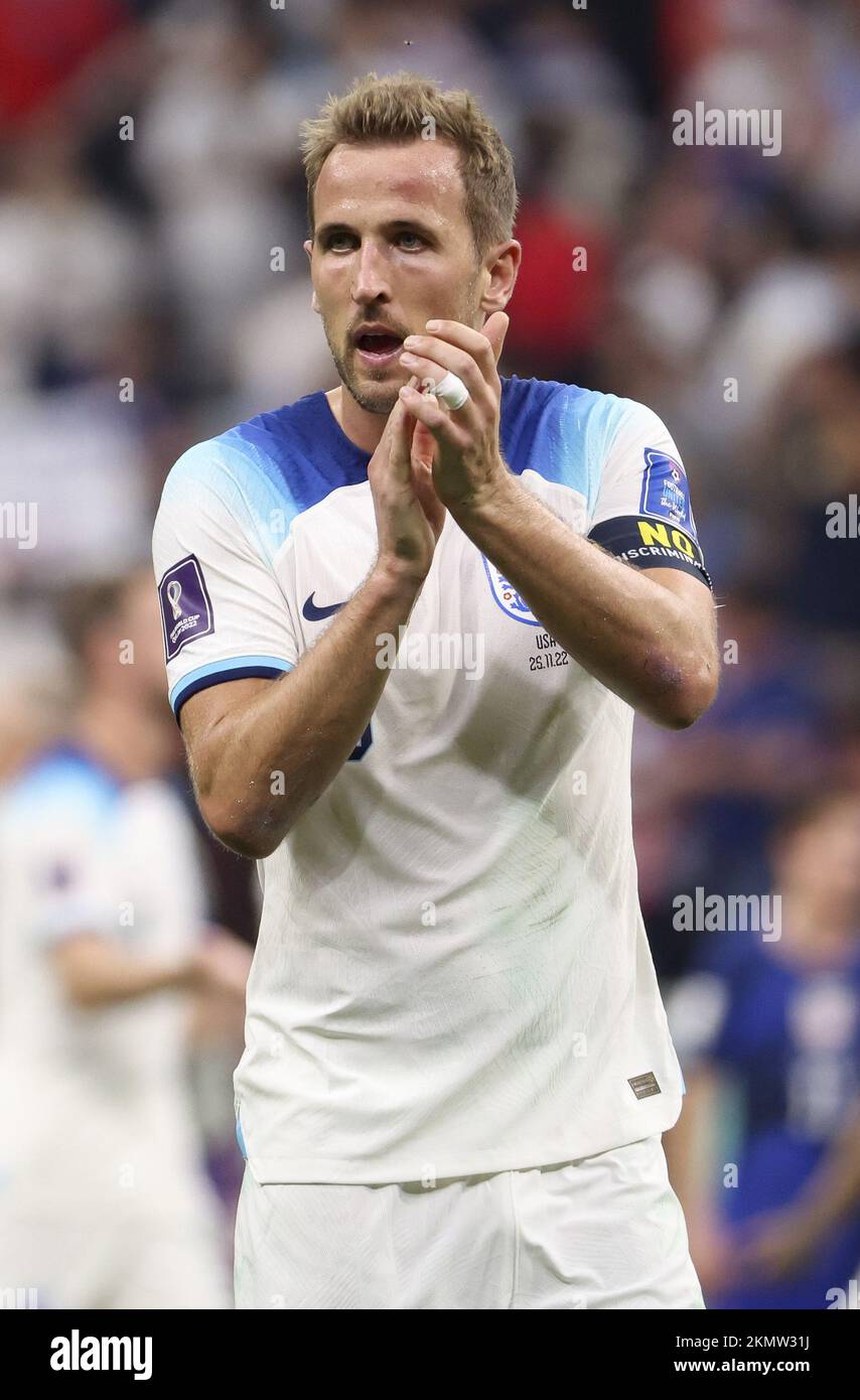 Harry Kane of England salutes the supporters following during the FIFA ...