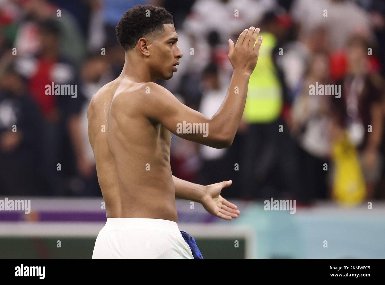 November 25, 2022, Rome, Qatar: Jude Bellingham of England salutes the ...