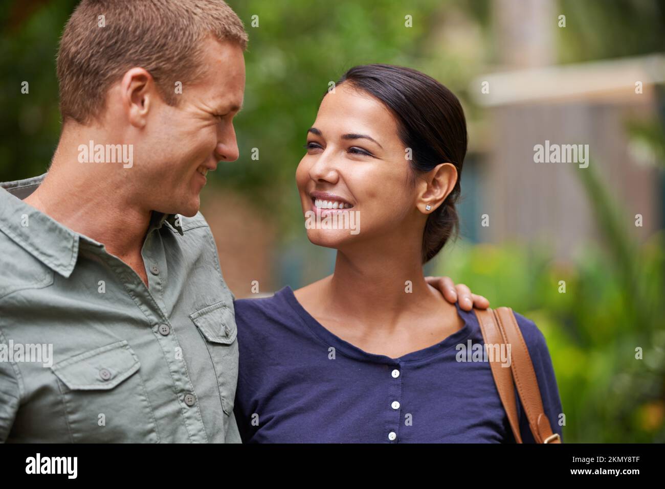 Zoos are not just for kids. a couple enjoying a day at the zoo. Stock Photo