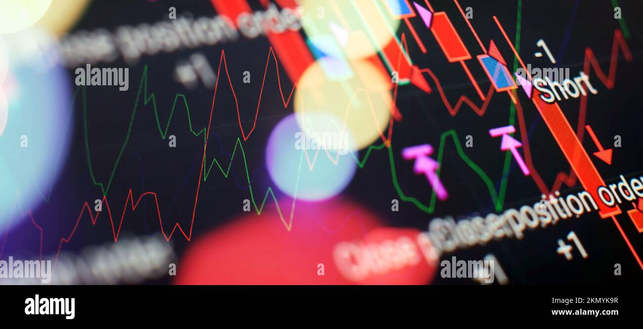 Stock or business market analysis concept. Business financial or stock ...