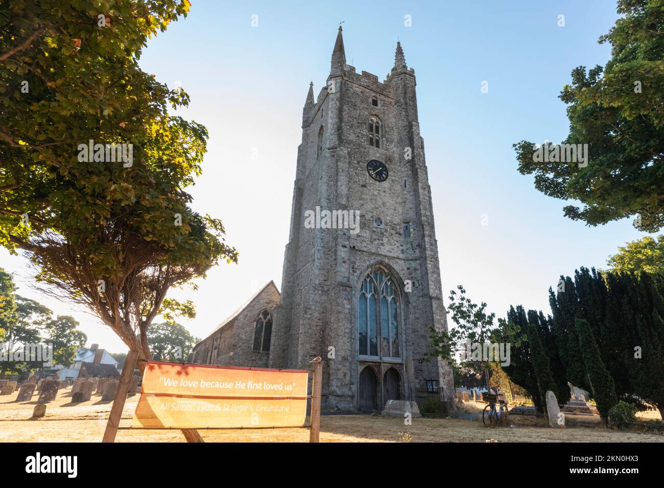 England kent lydd all saints church stock photo alamy