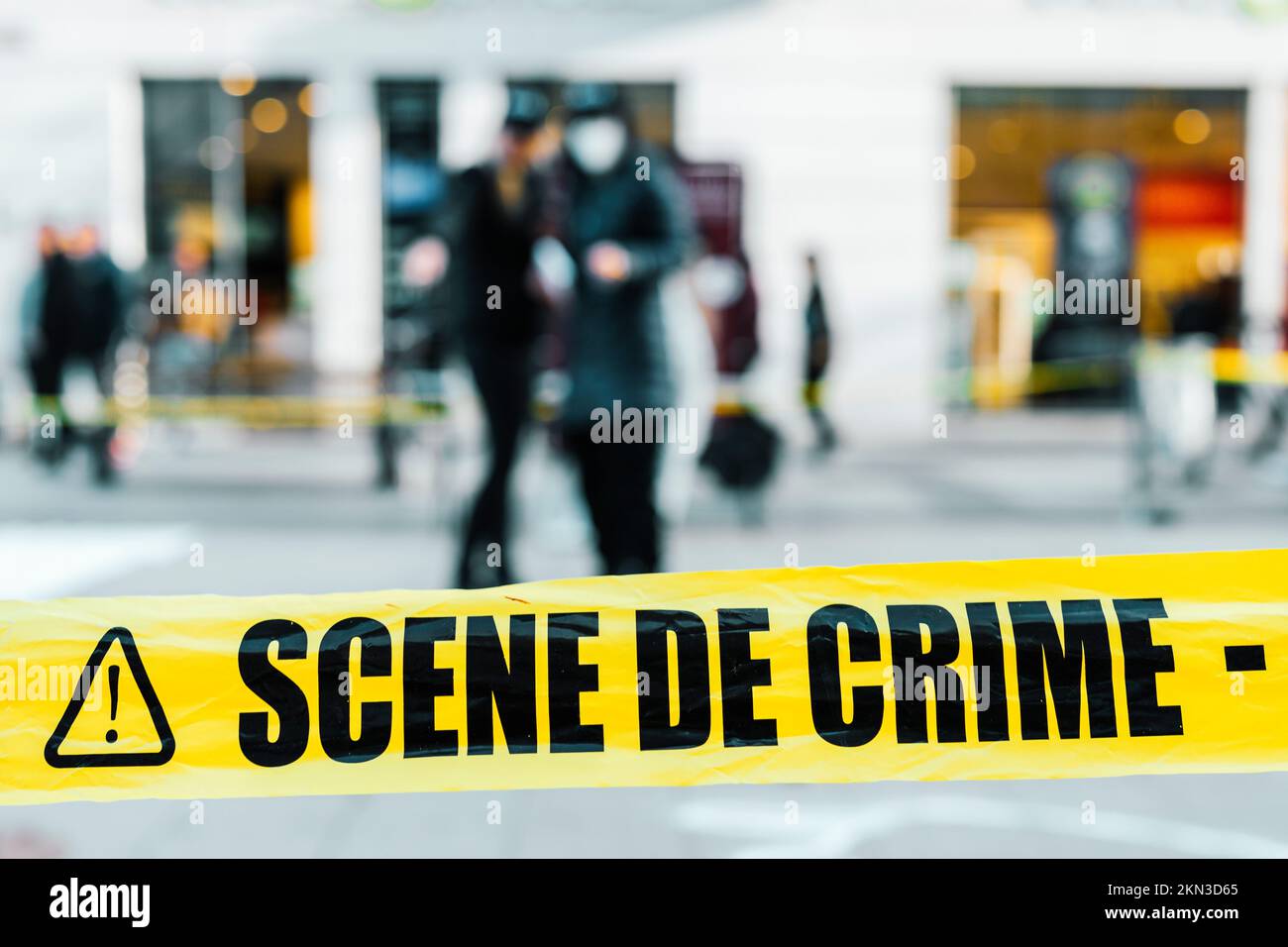 Crime scene france tape hi-res stock photography and images - Alamy