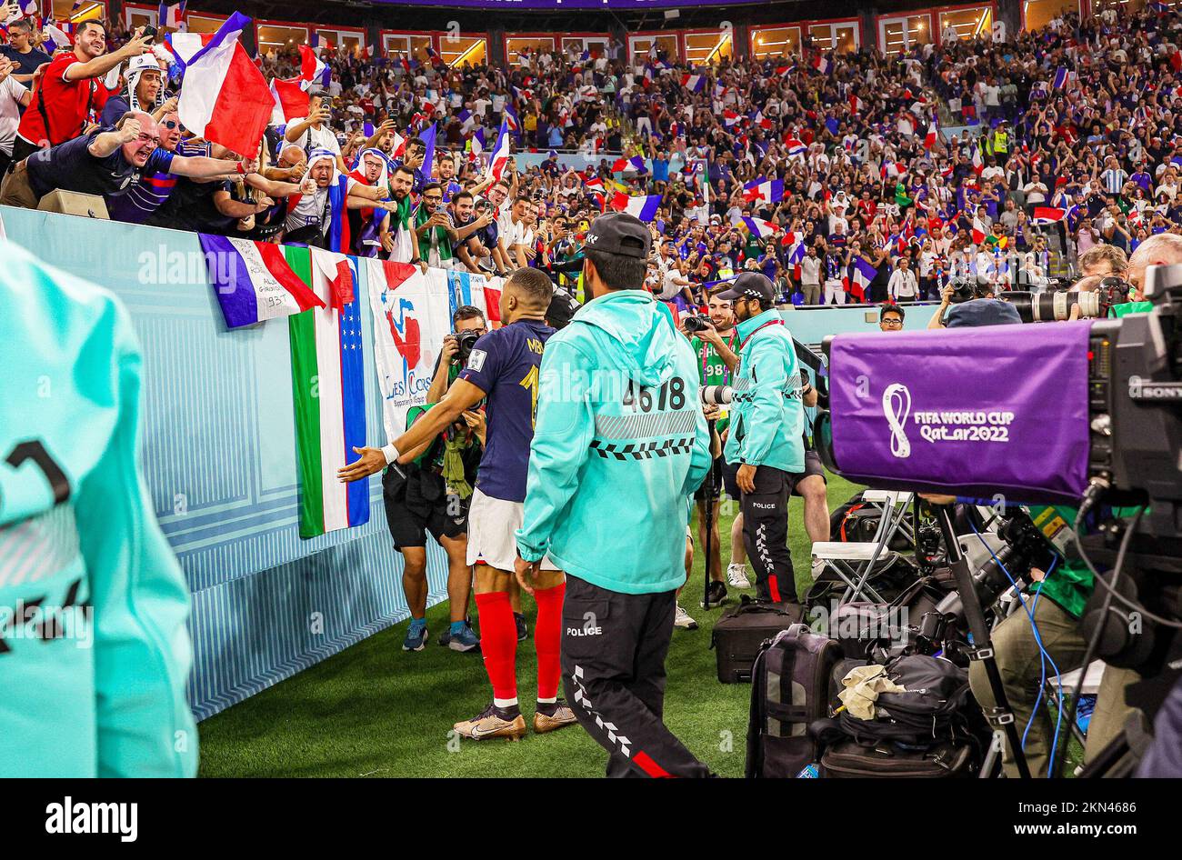 Kylian Mbappe (10) of France scores a goal and celebrates 21 during