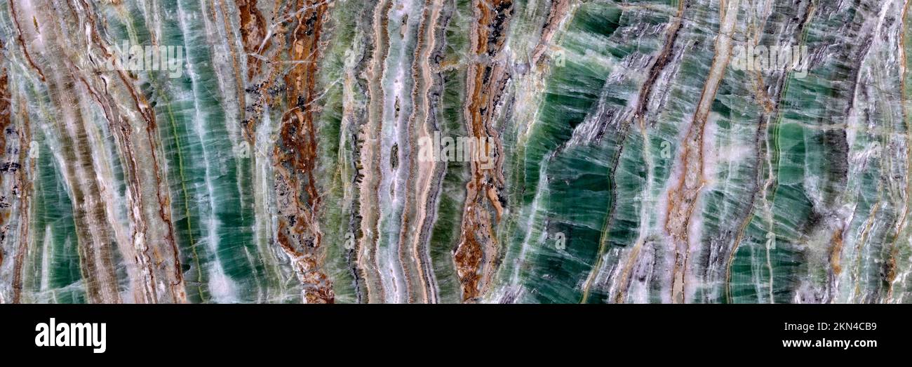 BACKGROUND TEXTURE - Abstract pattern of coloured marble in panorama format Stock Photo