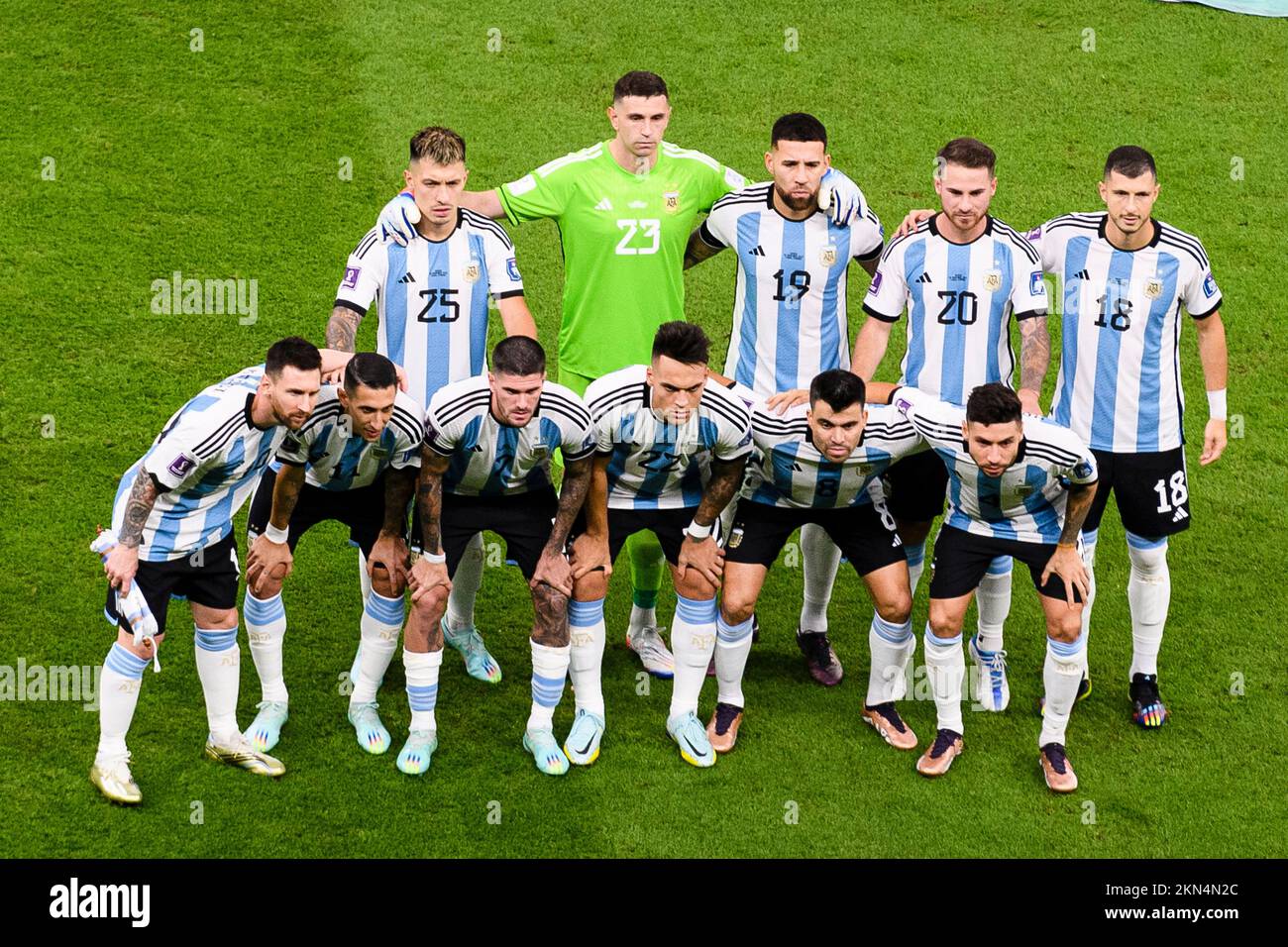 Lusail, Qatar. 14th Sep, 2022. Lusail, Qatar, Nov 26th 2022: Argentina team before the match between Argentina vs Mexico, valid for the group stage of the World Cup, held at the Lusail National Stadium in Lusail, Qatar. (Marcio Machado/SPP) Credit: SPP Sport Press Photo. /Alamy Live News Stock Photo