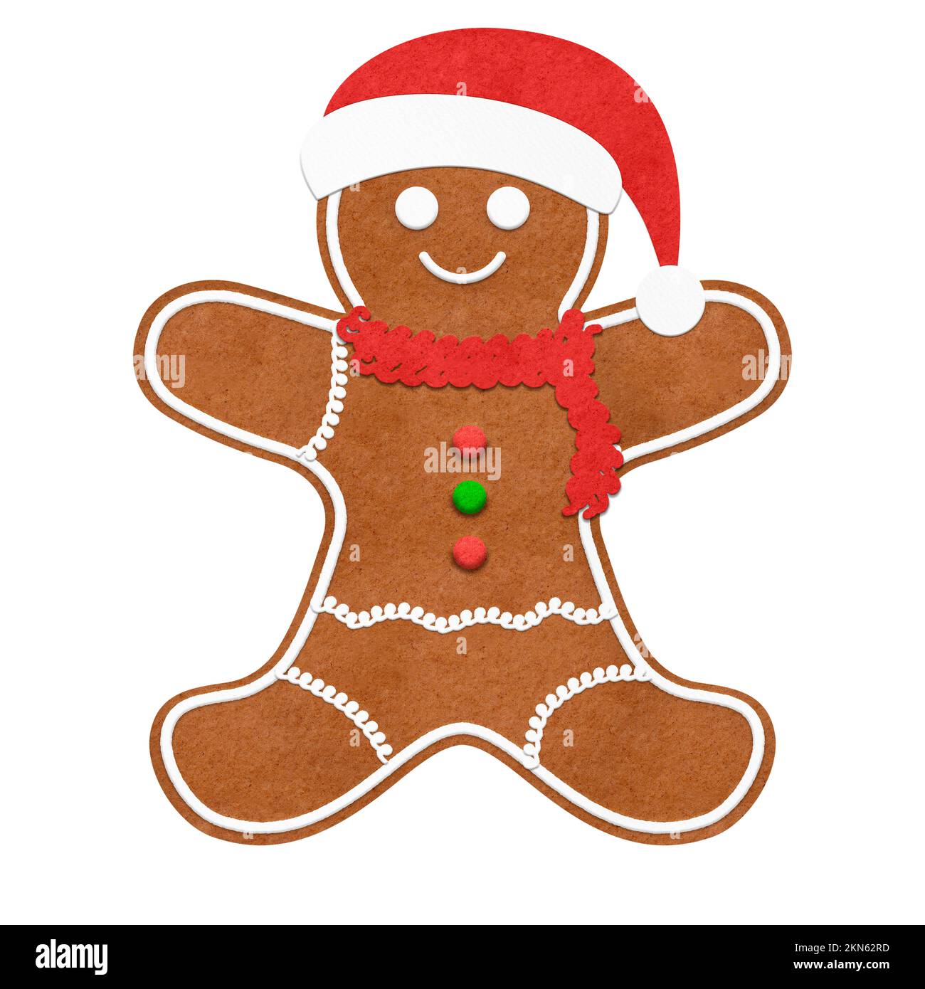 Cute Christmas gingerbread cookie for different holidays designs Stock