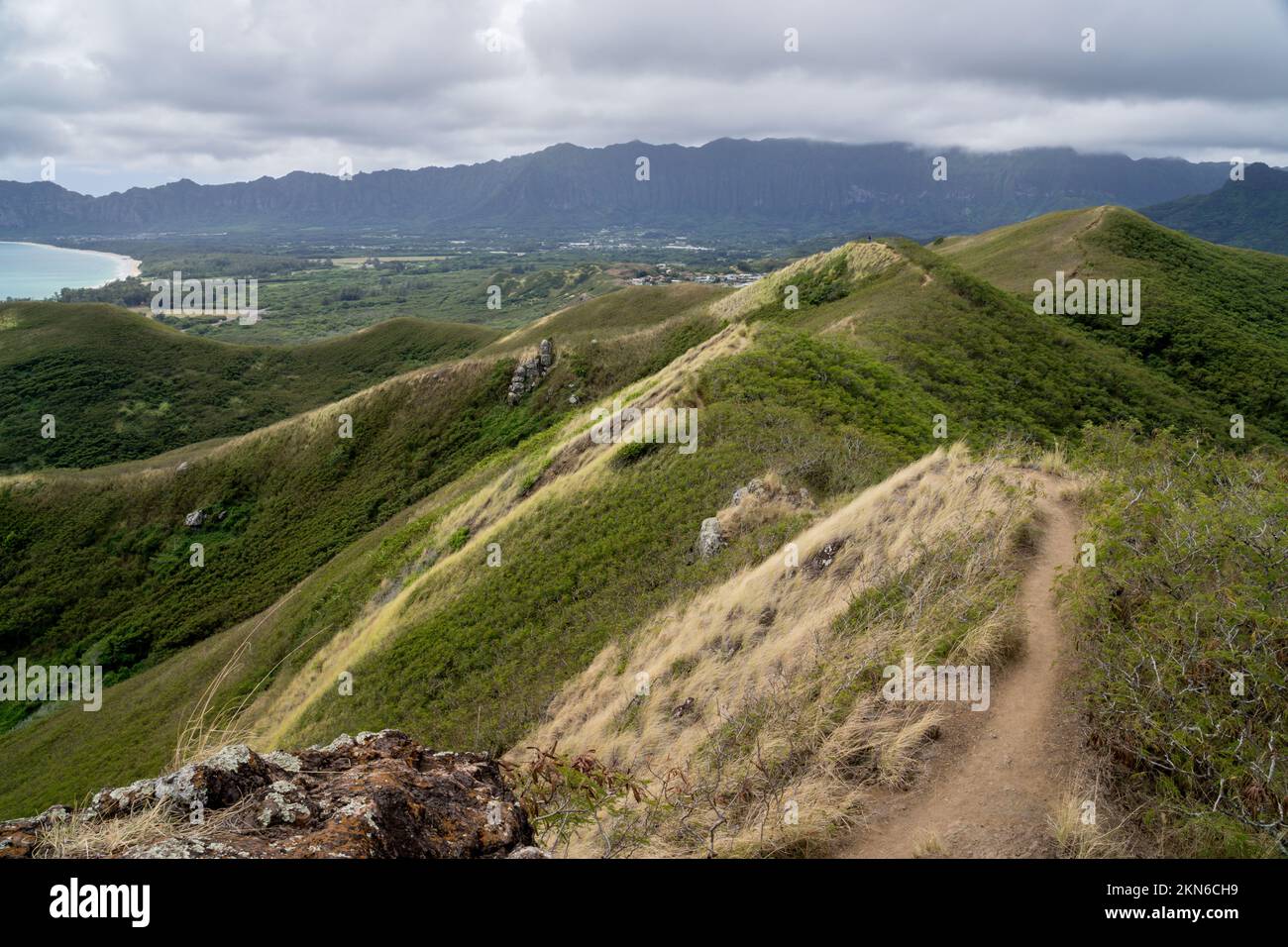 Kaiwa Ridge Lanikai Pillbox Trail hike Oahu Hawaii USA Stock Photo Alamy