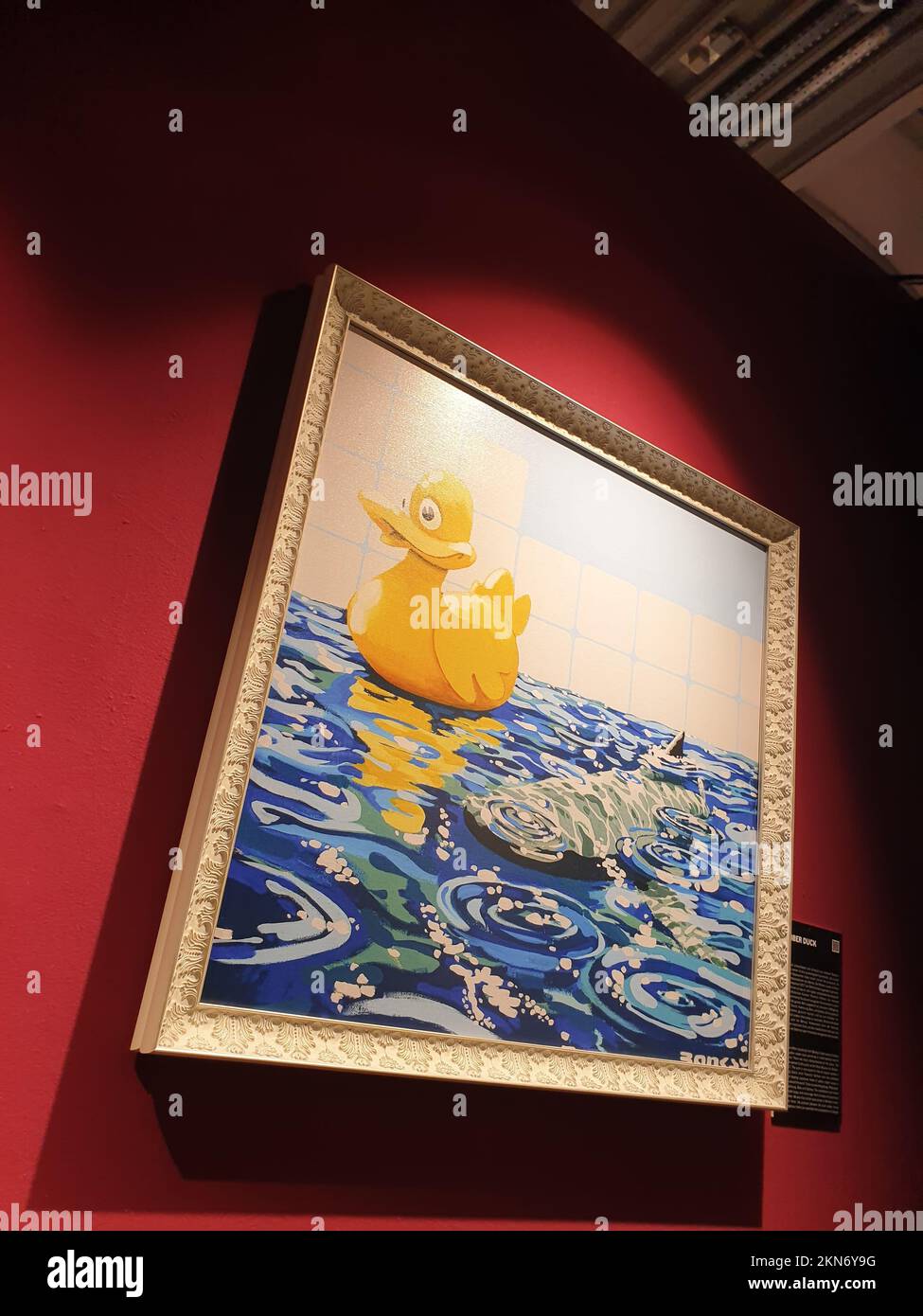 'Rubber Duck' - Ausstellung Banksy im Technikum in Mülheim-Ruhr Stock Photo