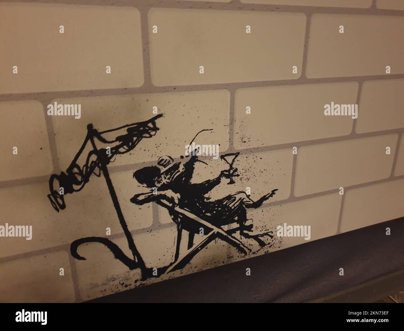 Rat on vacation - Exhibition Banksy in Mülheim Stock Photo - Alamy