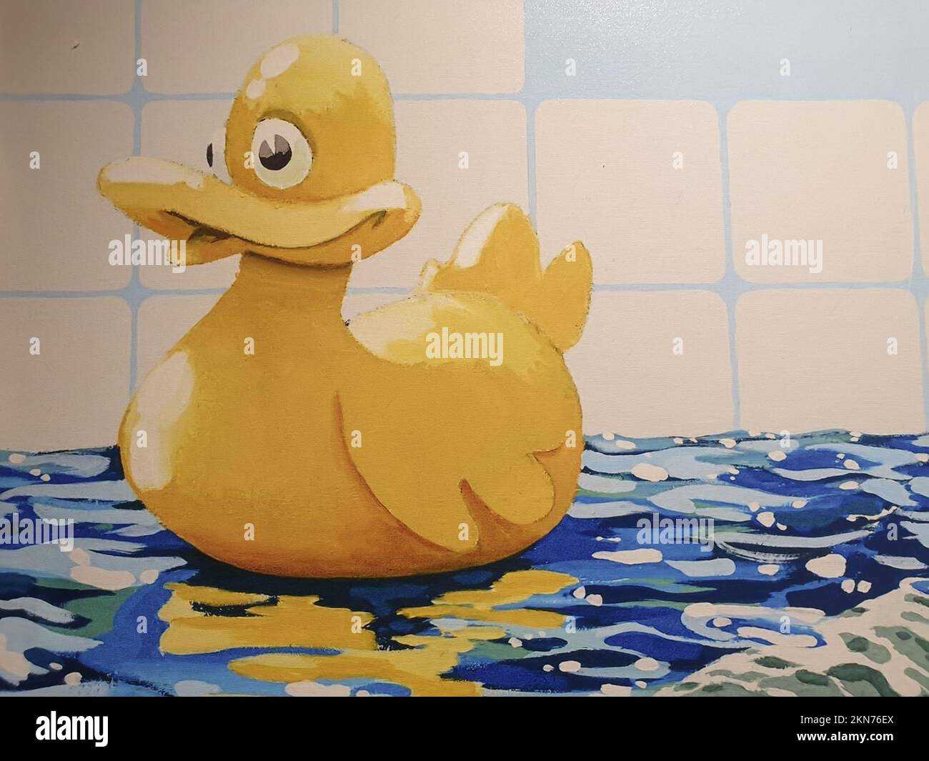 'Rubber Duck' - Ausstellung Banksy im Technikum in Mülheim-Ruhr Stock Photo
