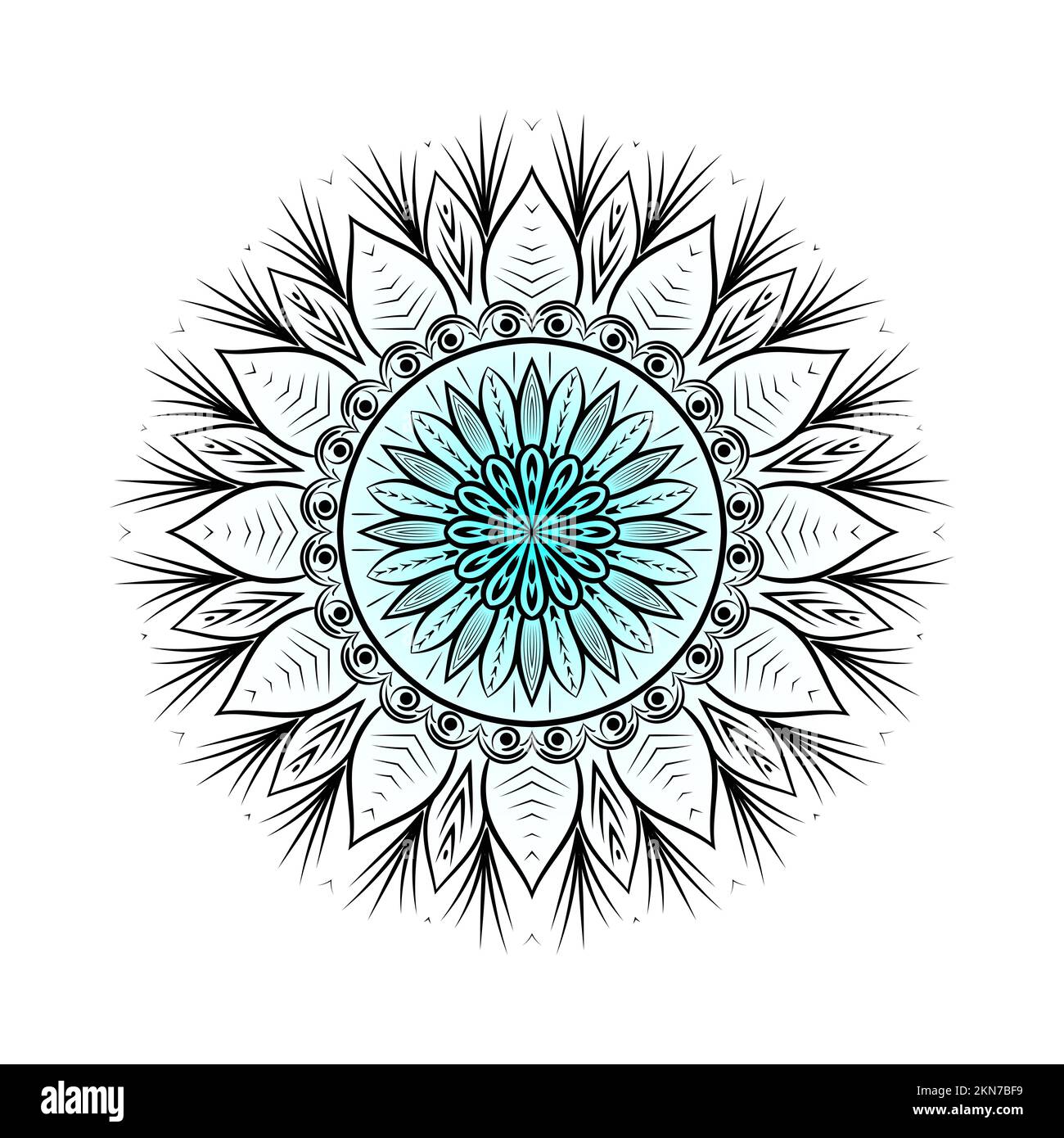 Beautiful floral pattern mandala art isolated on a white background ...