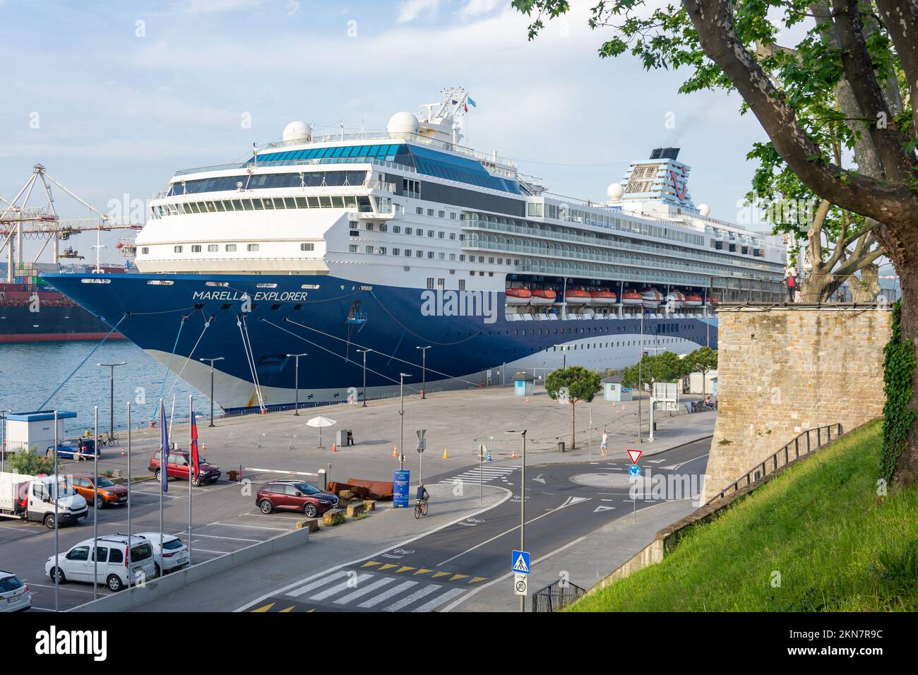 Marella Explorer cruise ship in Port of Koper, Koper, Slovene Istria, Slovenia Stock Photo