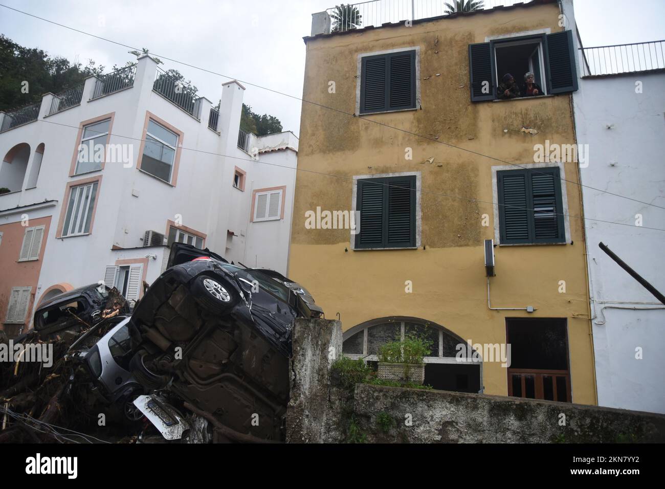 Casamicciola, common of Ischia island have been hit by landslide due to heavy rains, at moment one have been find in the mud the body women, while and twelve persons are missing, while the rescuers continues dig. (Photo by Pasquale Gargano/Pacific Press) Credit: Pacific Press Media Production Corp./Alamy Live News Stock Photo