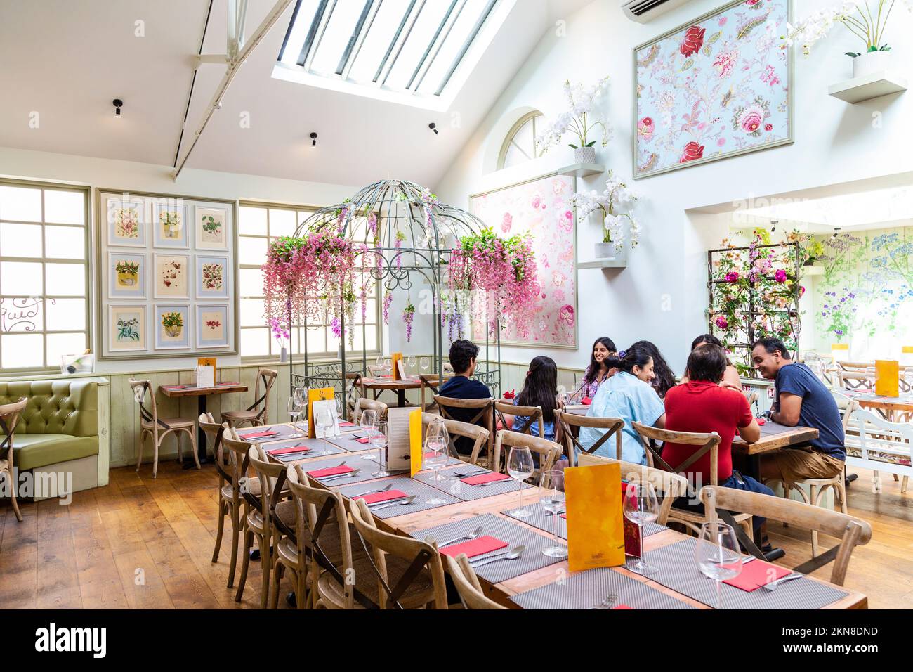 Interior of Giggling Squid Thai restaurant in Chislehurst, Bromley