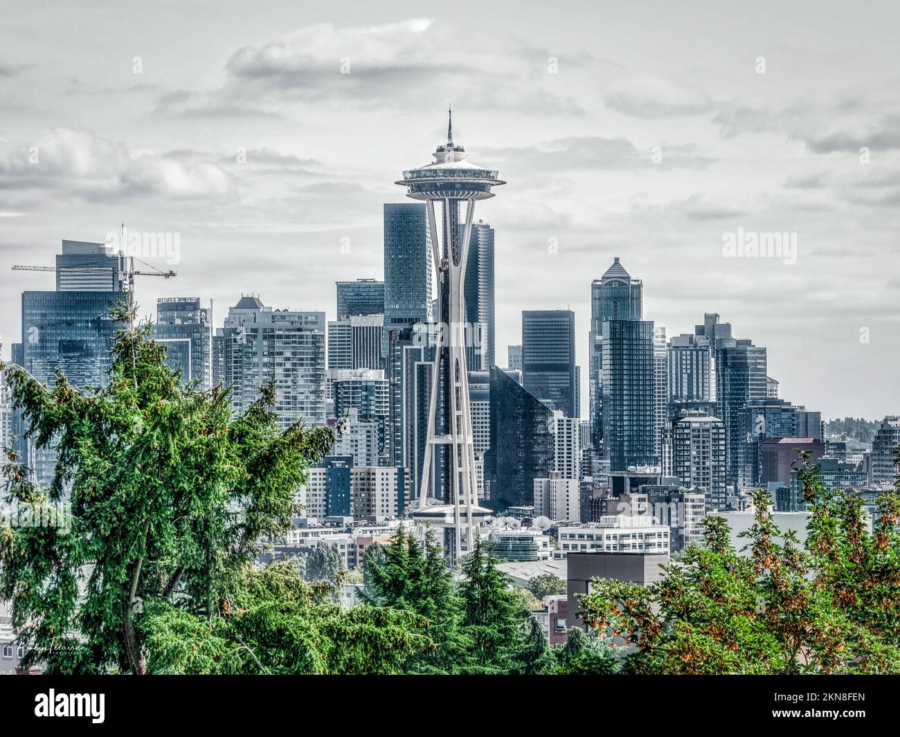 A view of the skyscrapers in Seattle Stock Photo - Alamy