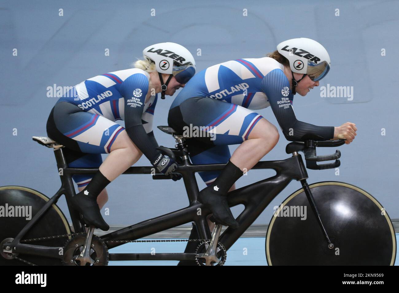 Aileen McGLYNN of Scotland along with her pilot Ellie Stone winning bronze in the women's Tandem