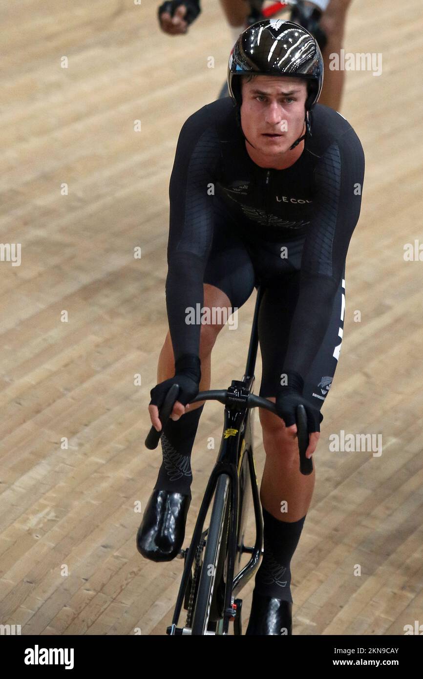 Campbell STEWART of New Zealand in the Men's 40k points race cycling at