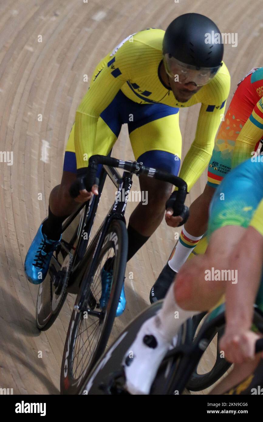 Jamol EASTMOND of Barbados in the Men's 40k points race cycling at the