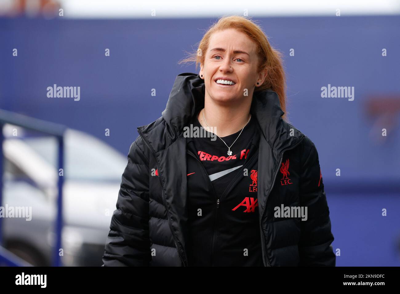 Furness Rovers Rachel Furness #10 of Liverpool Women arrives before the FA Womens ...