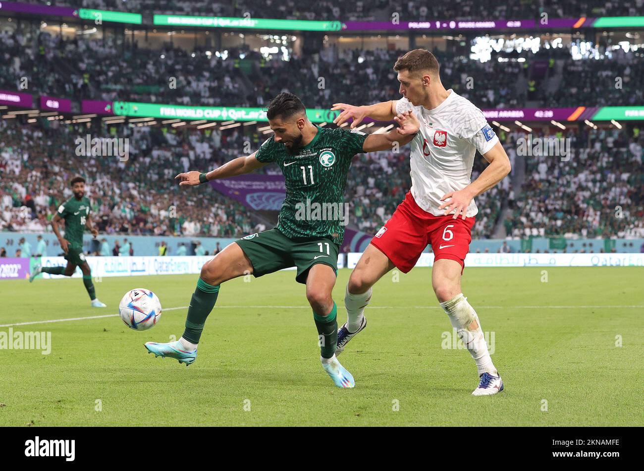 Saleh Al Shehri of Saudi Arabia and Krystian Bielik of Poland during