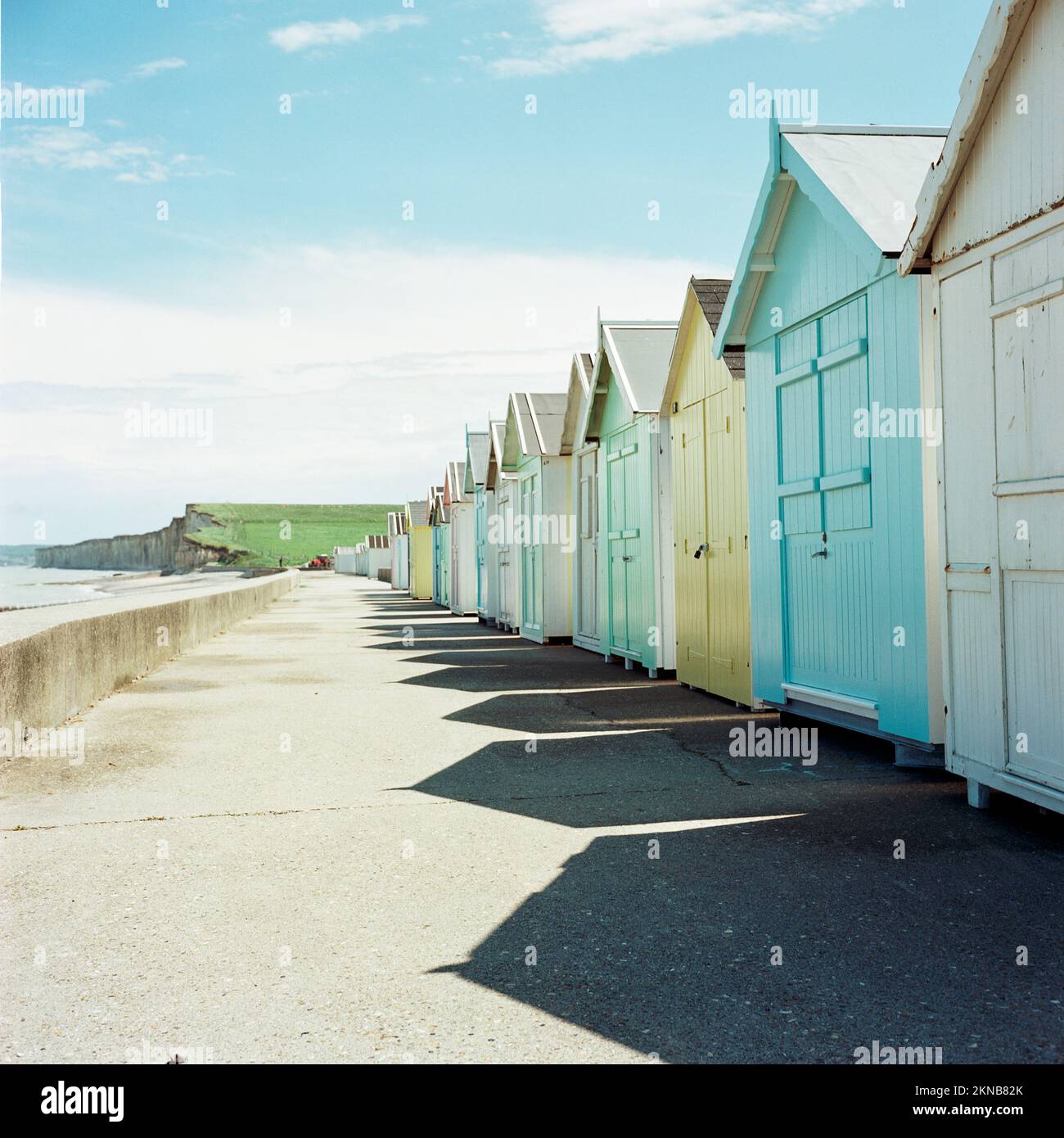 À la plage - Pourville-sur-Mer, la Normandie Stock Photo