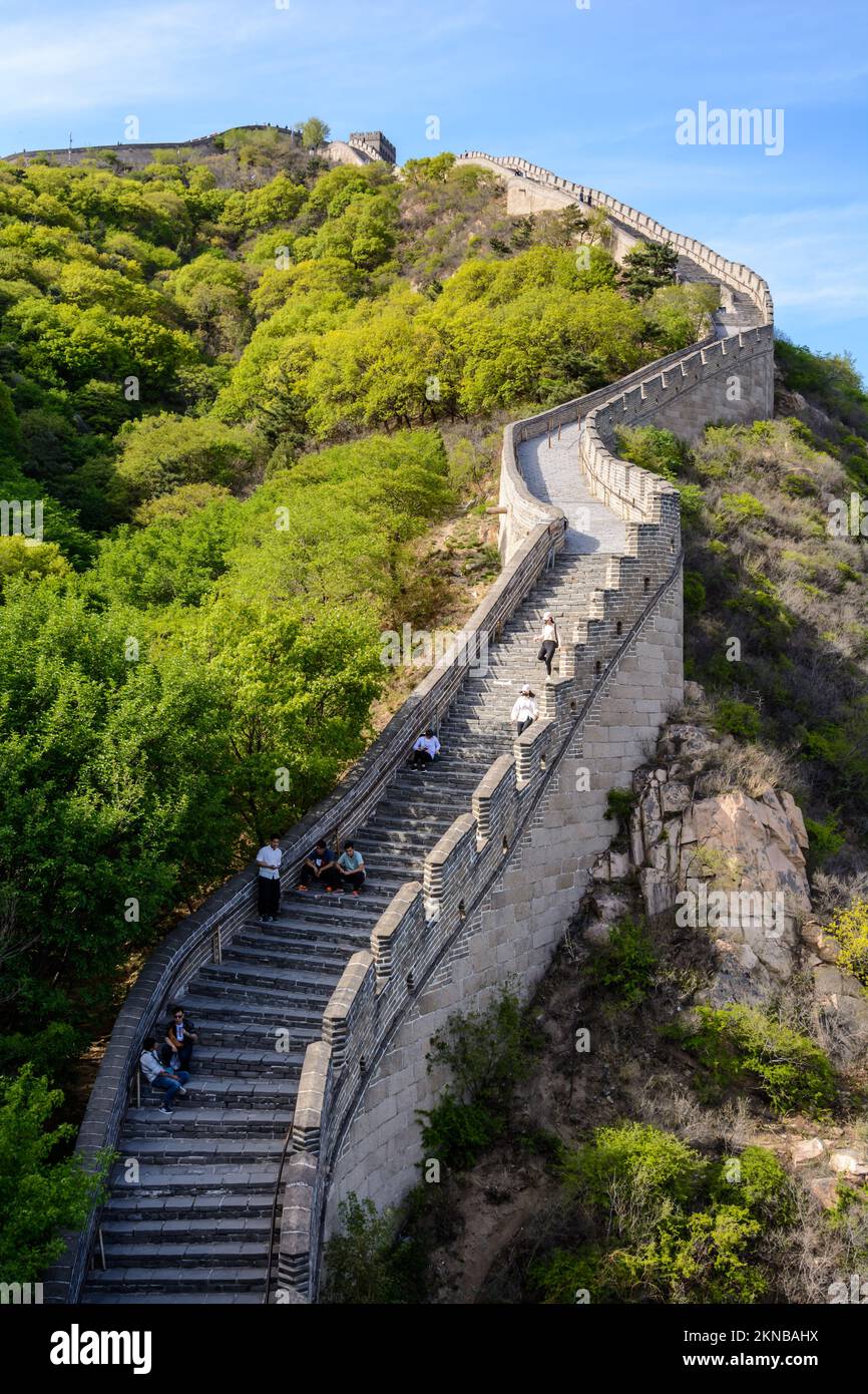 The steep stairs used to climb the mountains in the countryside of the  China 15188893 Stock Photo at Vecteezy