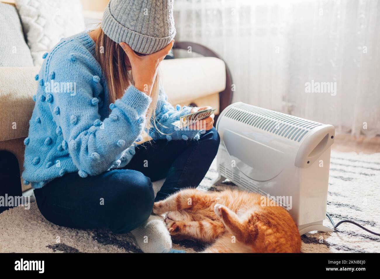 Expensive electricity. High prices for heating. Using heater at home in