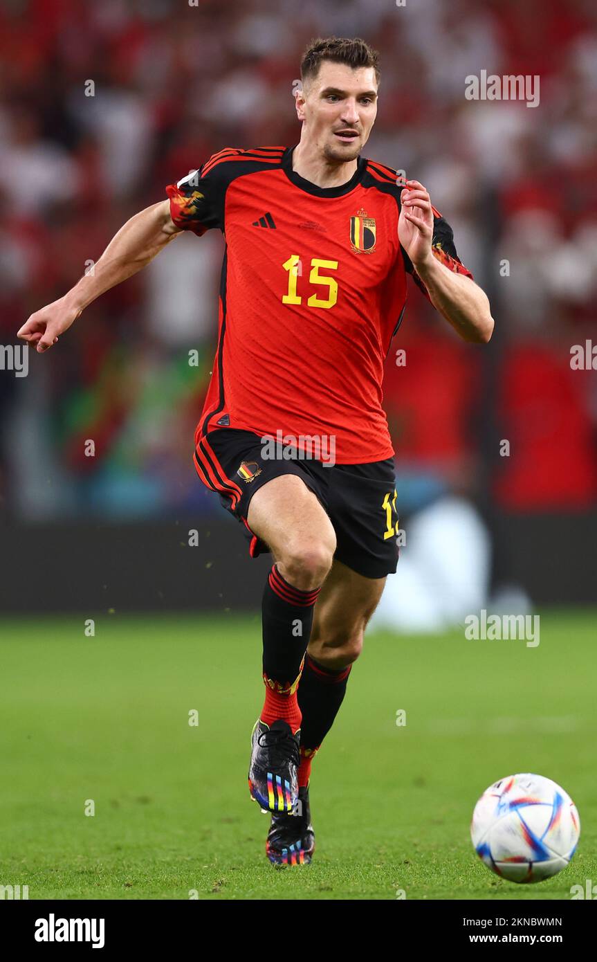 Doha, Qatar. 27th Nov, 2022. Thomas Meunier of Belgium during the FIFA World Cup 2022 match at Al Thumama Stadium, Doha. Picture credit should read: David Klein/Sportimage Credit: Sportimage/Alamy Live News Stock Photo