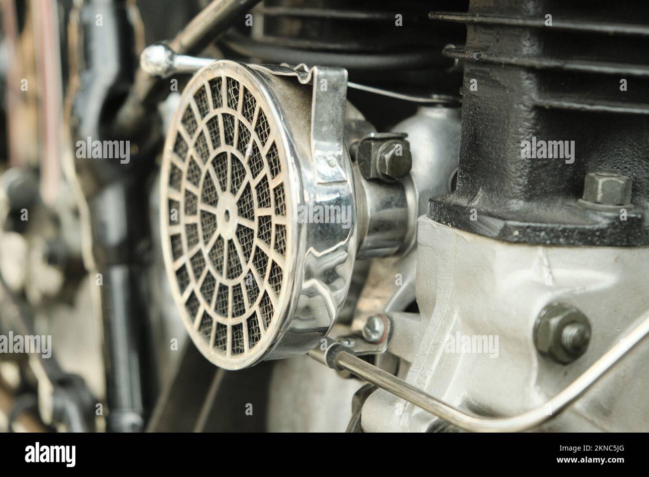 The old retro car mechanic carburetor system, close-up Stock Photo - Alamy