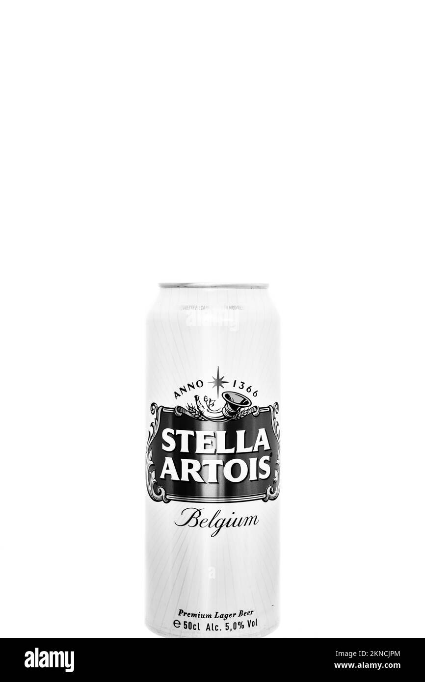 Stella Artois beer can. Bucharest, Romania, 2023 Stock Photo Alamy