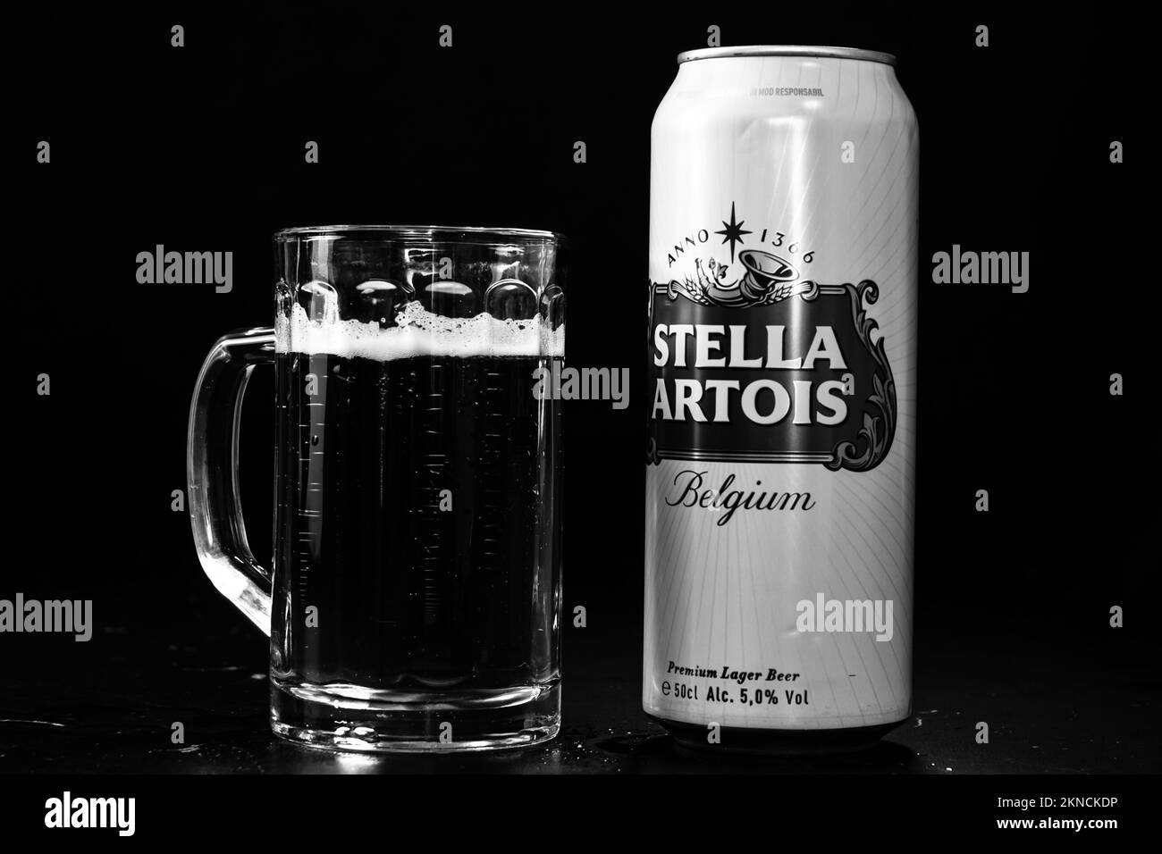 Stella Artois beer can. Bucharest, Romania, 2023 Stock Photo Alamy