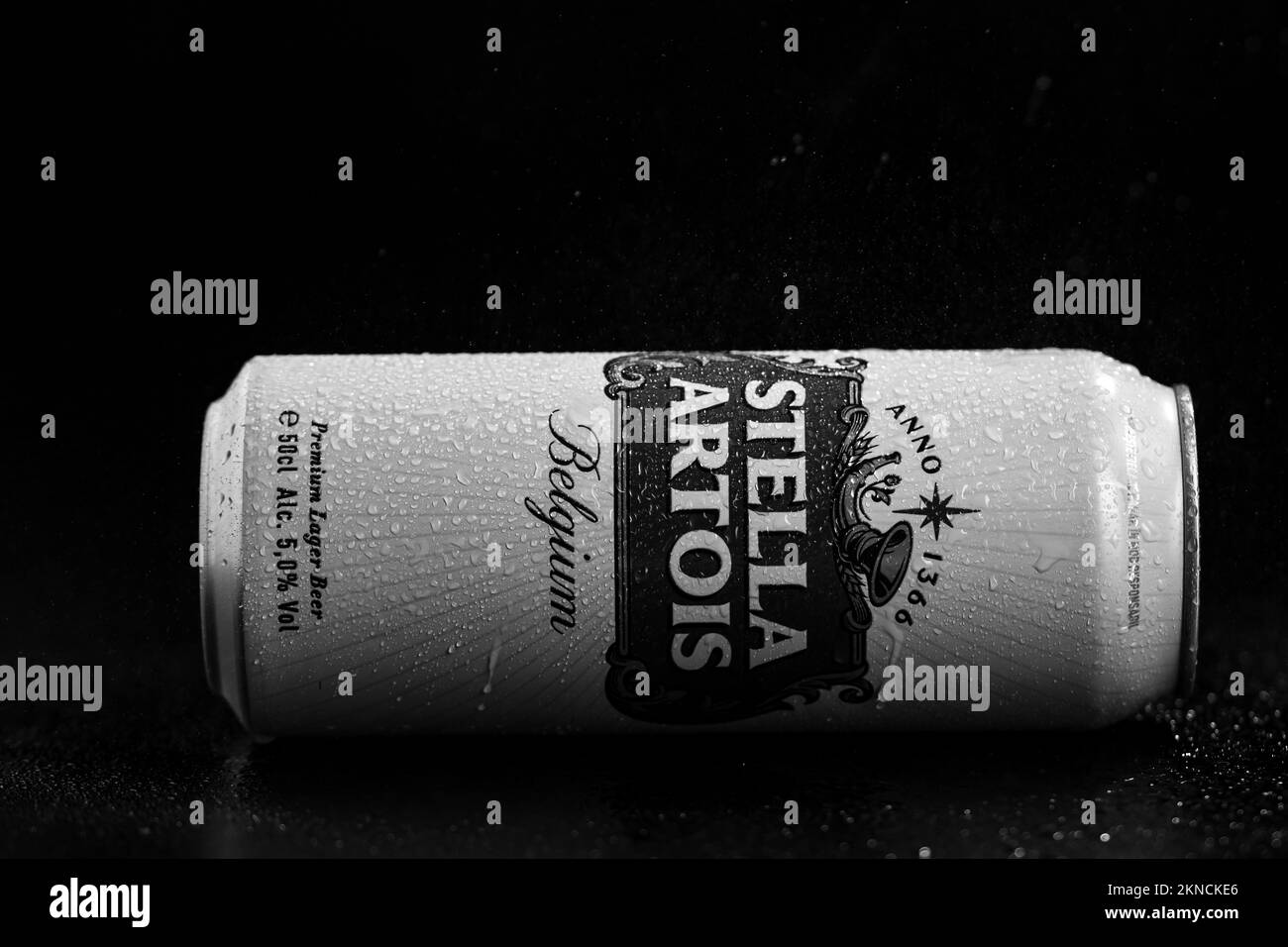 Stella Artois beer can. Bucharest, Romania, 2023 Stock Photo Alamy