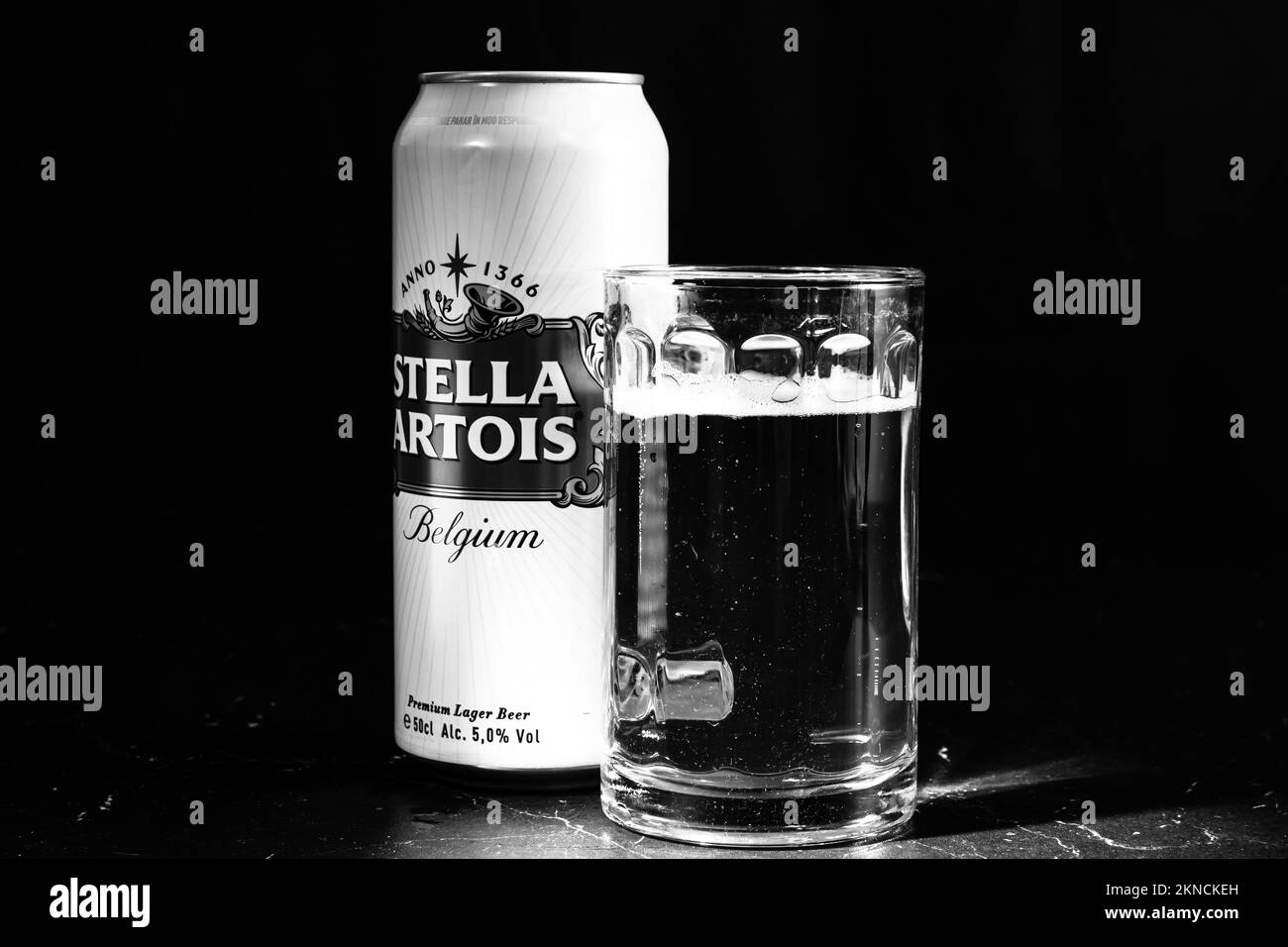 Stella Artois beer can. Bucharest, Romania, 2023 Stock Photo Alamy