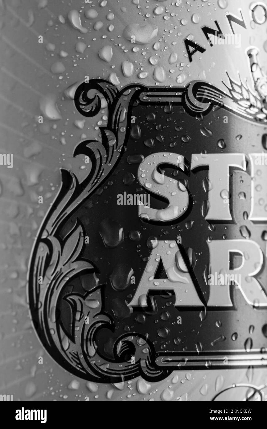 Stella Artois beer can. Bucharest, Romania, 2023 Stock Photo Alamy