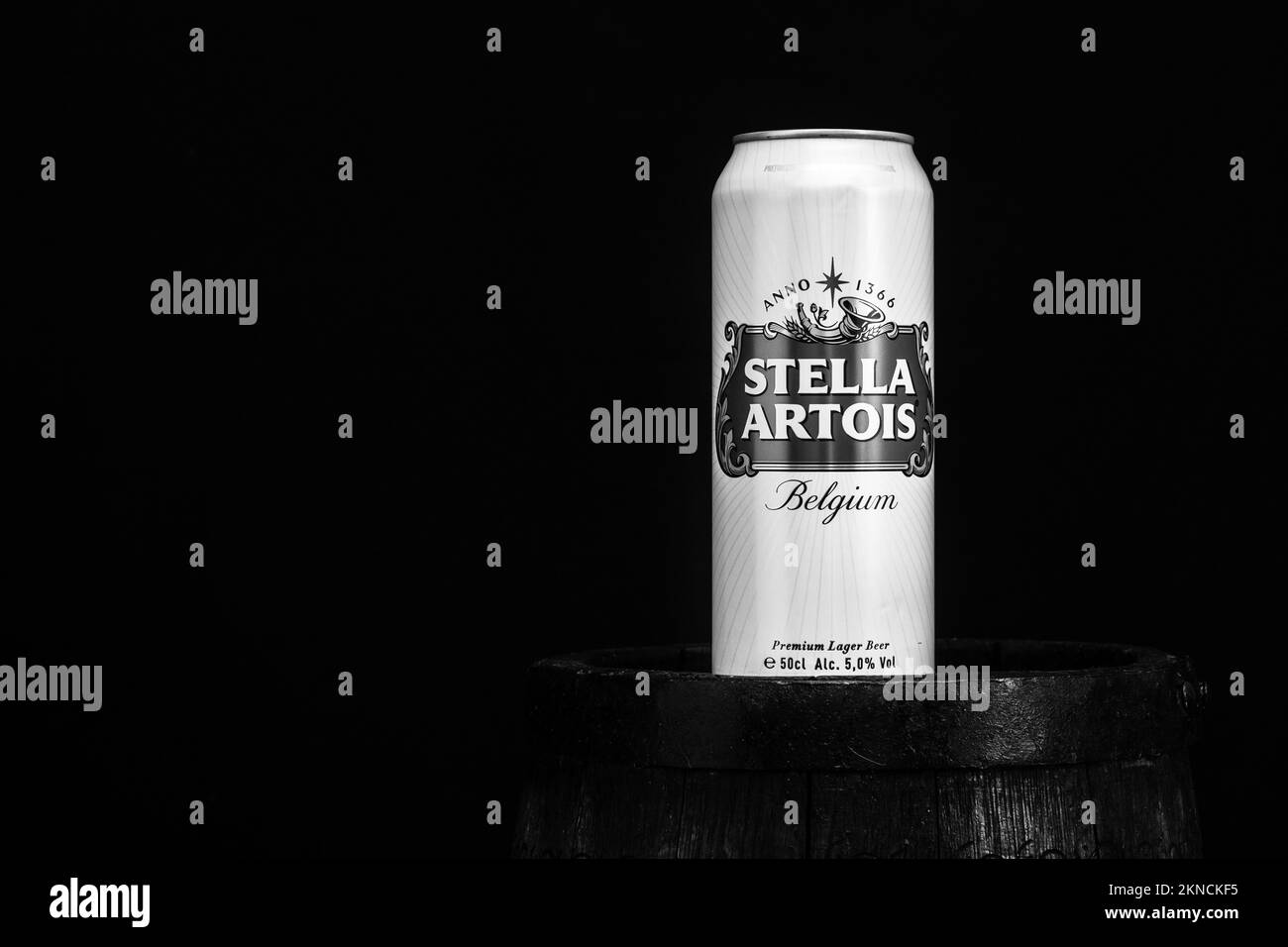 Stella Artois beer can. Bucharest, Romania, 2023 Stock Photo Alamy